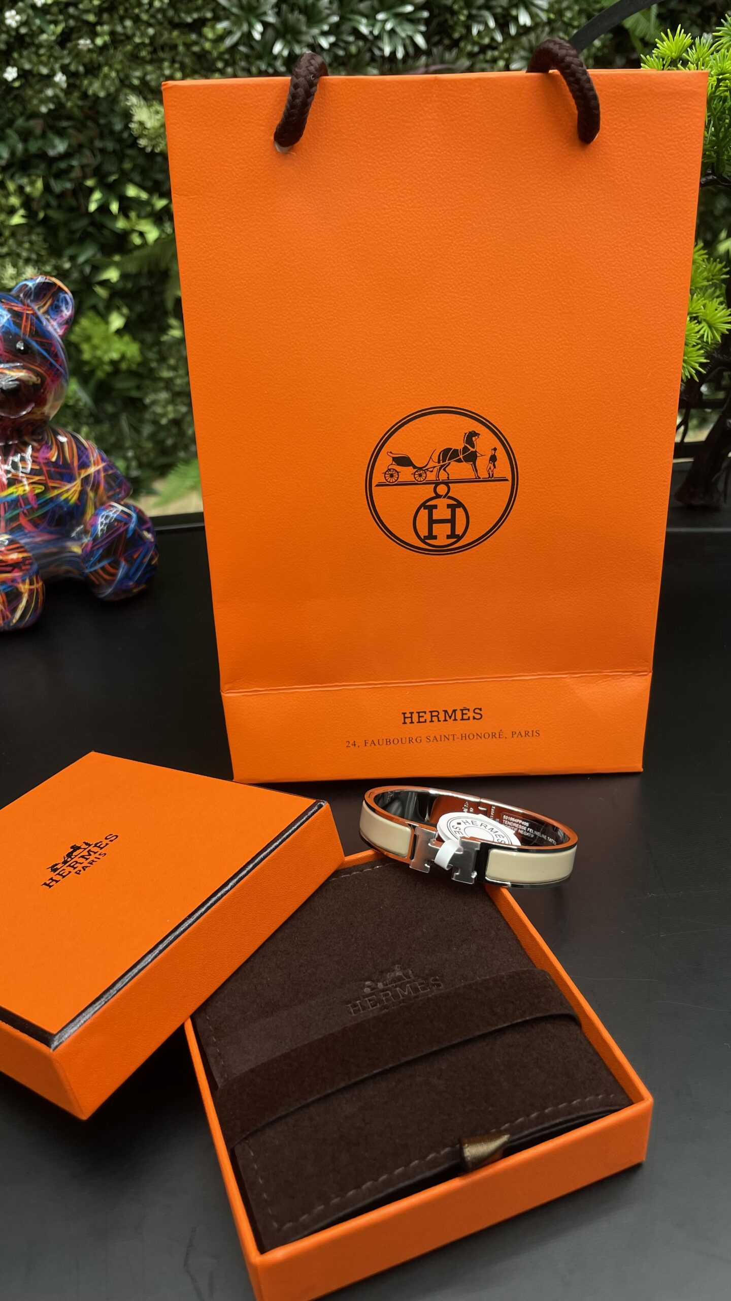 Hermes Clic H Bracelet Silver Butter Yellow