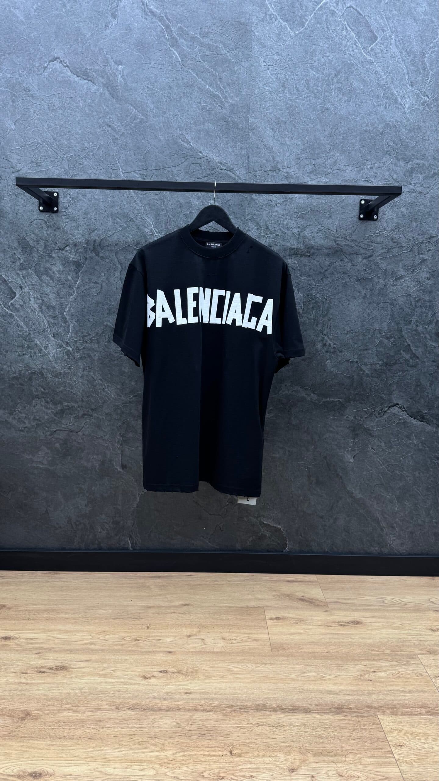 Balenciaga Scratch Logo T Shirt Black