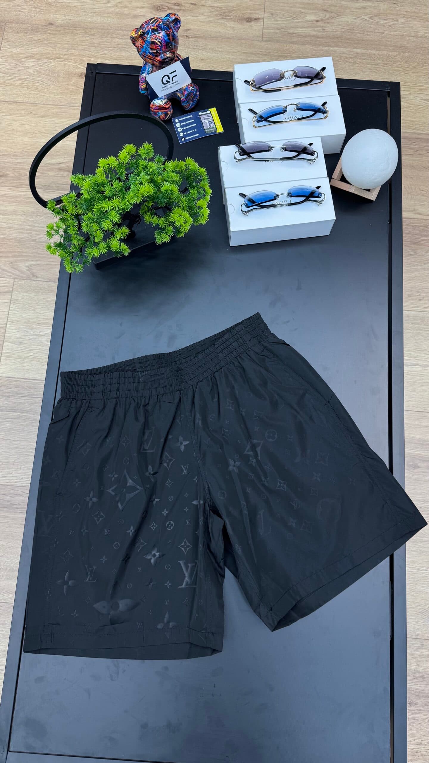 Louis Vuitton 3D Monogram Swim Shorts Black