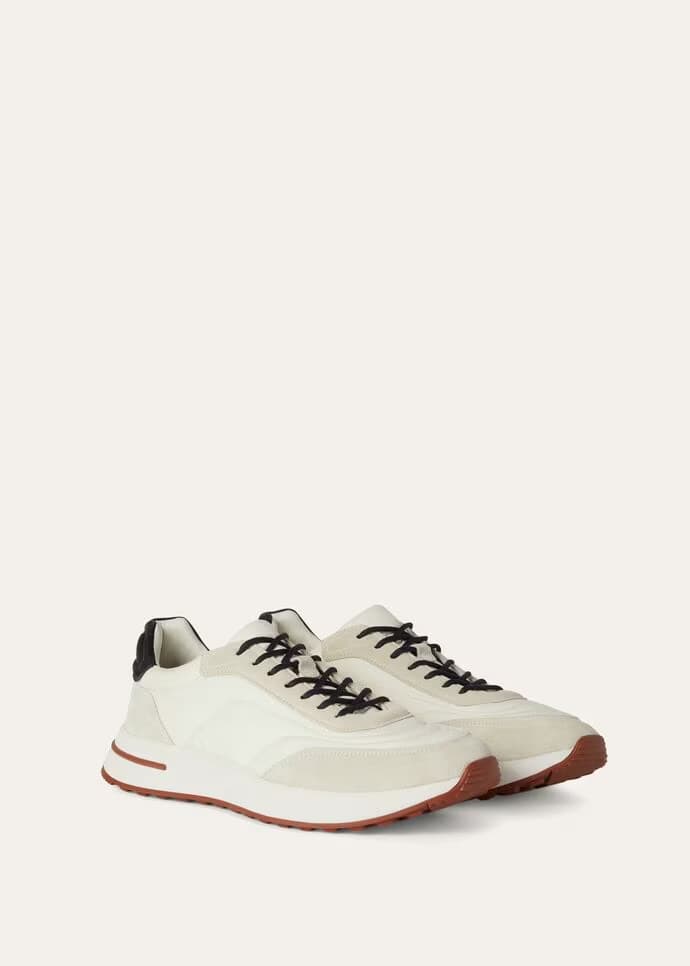 Loro Piana Week End Walk Suède White Blue