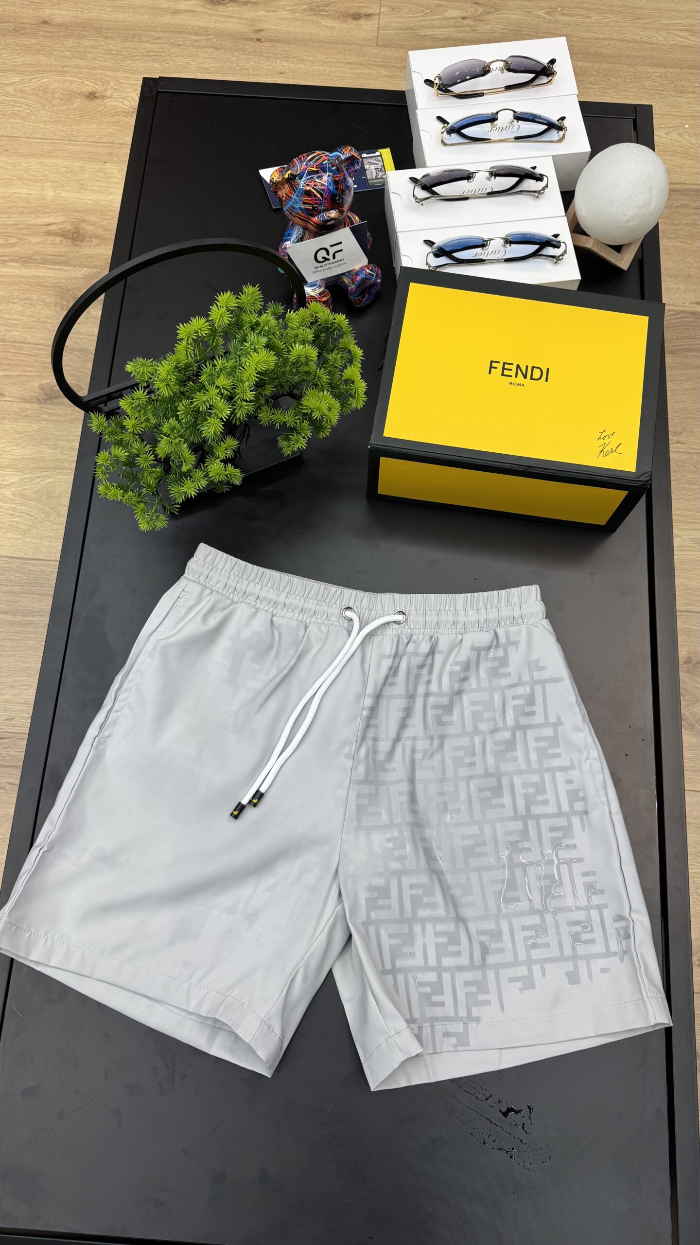 Fendi Water Reactive Swim Short Grey