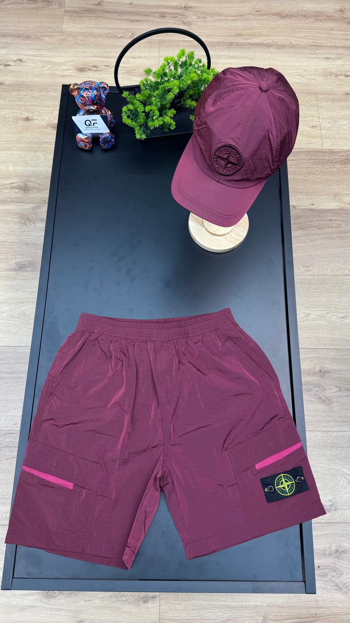Stone Island Nylon Metal Short Bordeaux