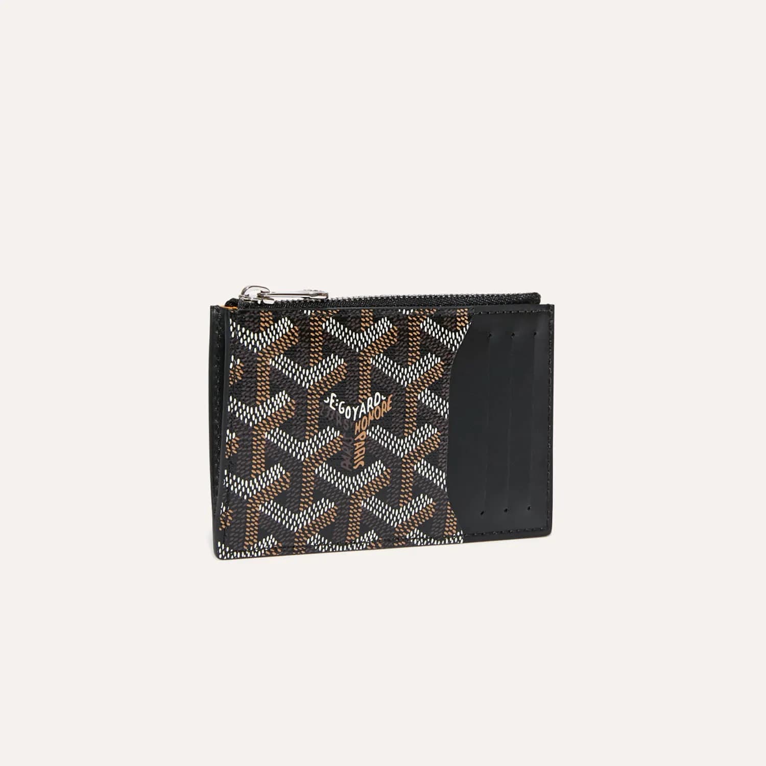 Goyard Bourbon zipped card holder Black