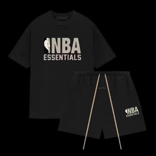 Essentials Fear Of God NBA Black Grey Summer Set
