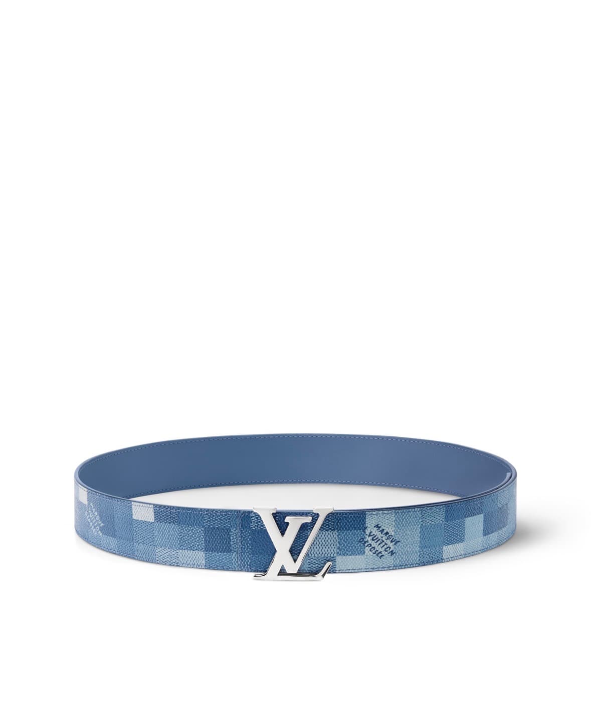 Louis Vuitton Initiales Damoflage 40mm Reversible Belt Blue