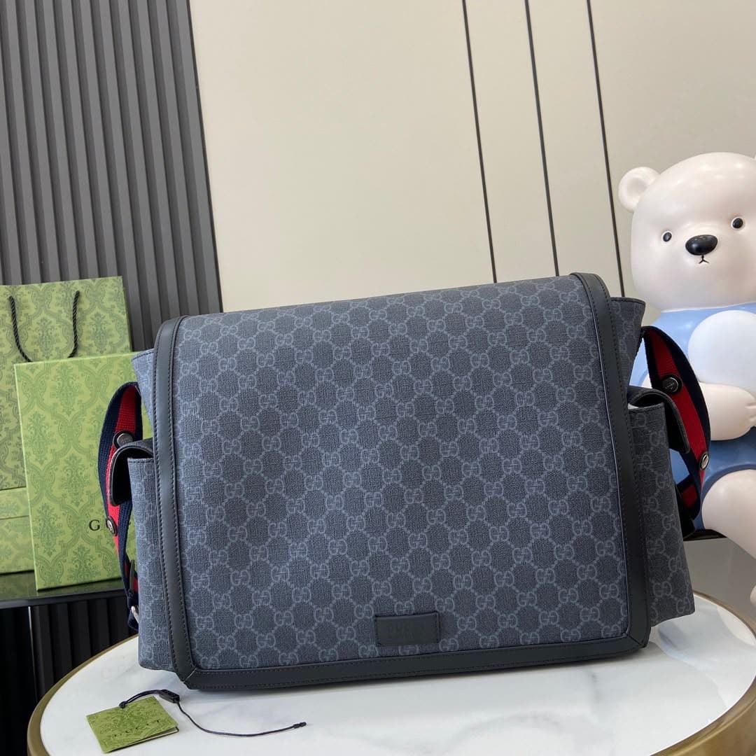 Gucci GG Suprème Diaper Bag Black