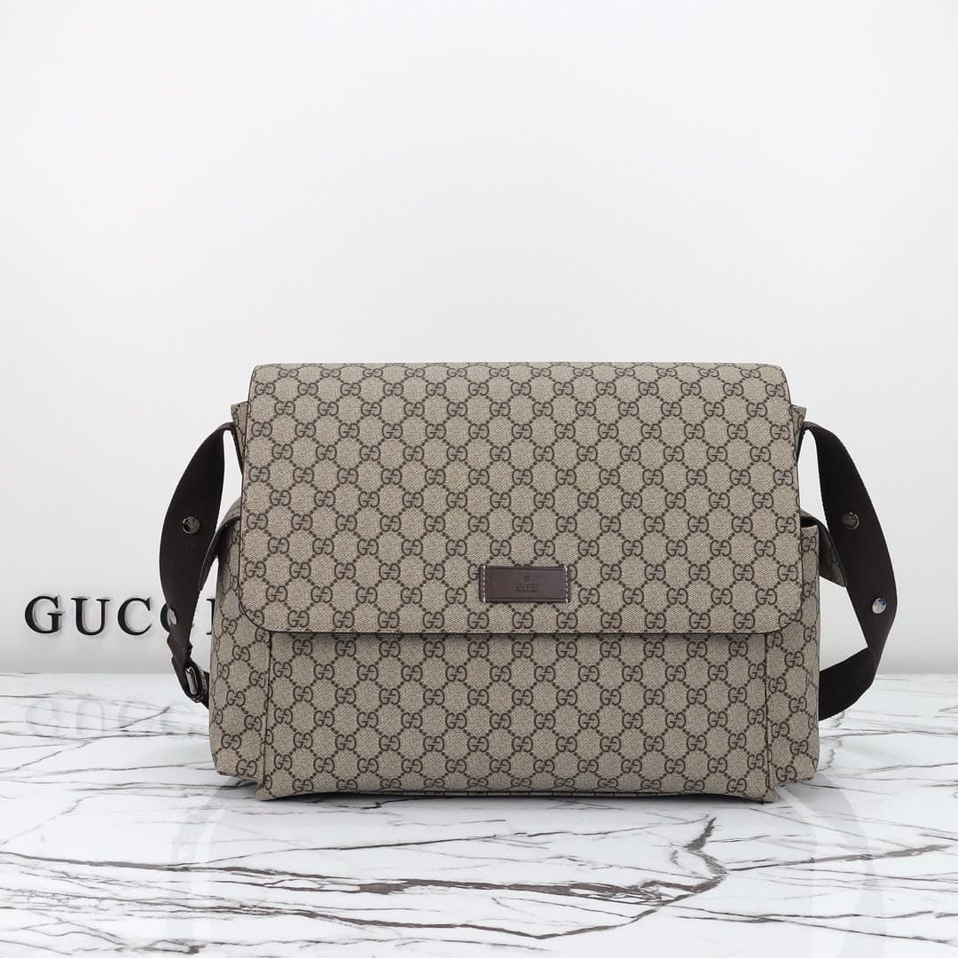 Gucci GG Suprème Diaper Bag Beige