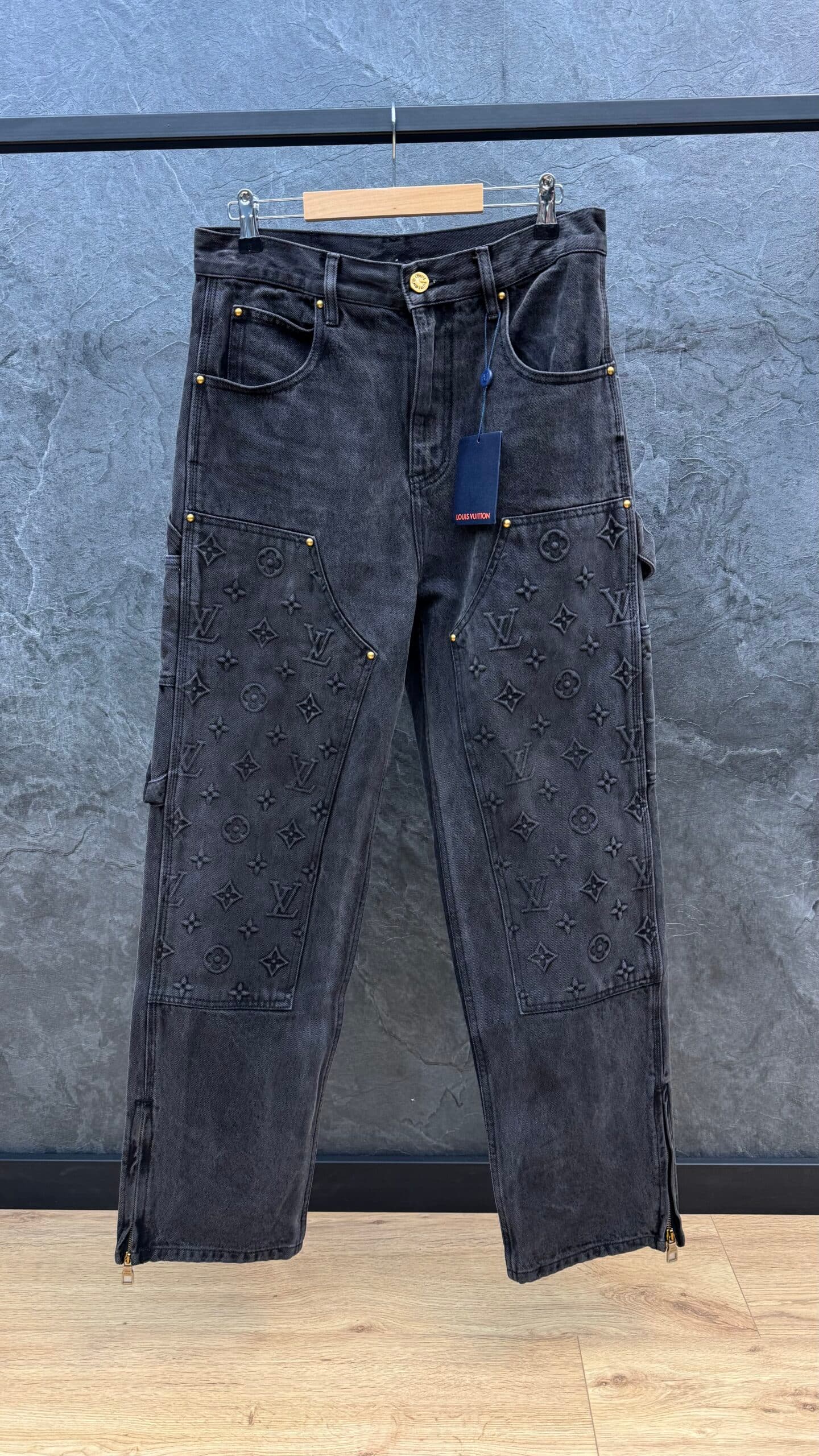 Louis Vuitton Carpenter Baggy Denim Jeans Black