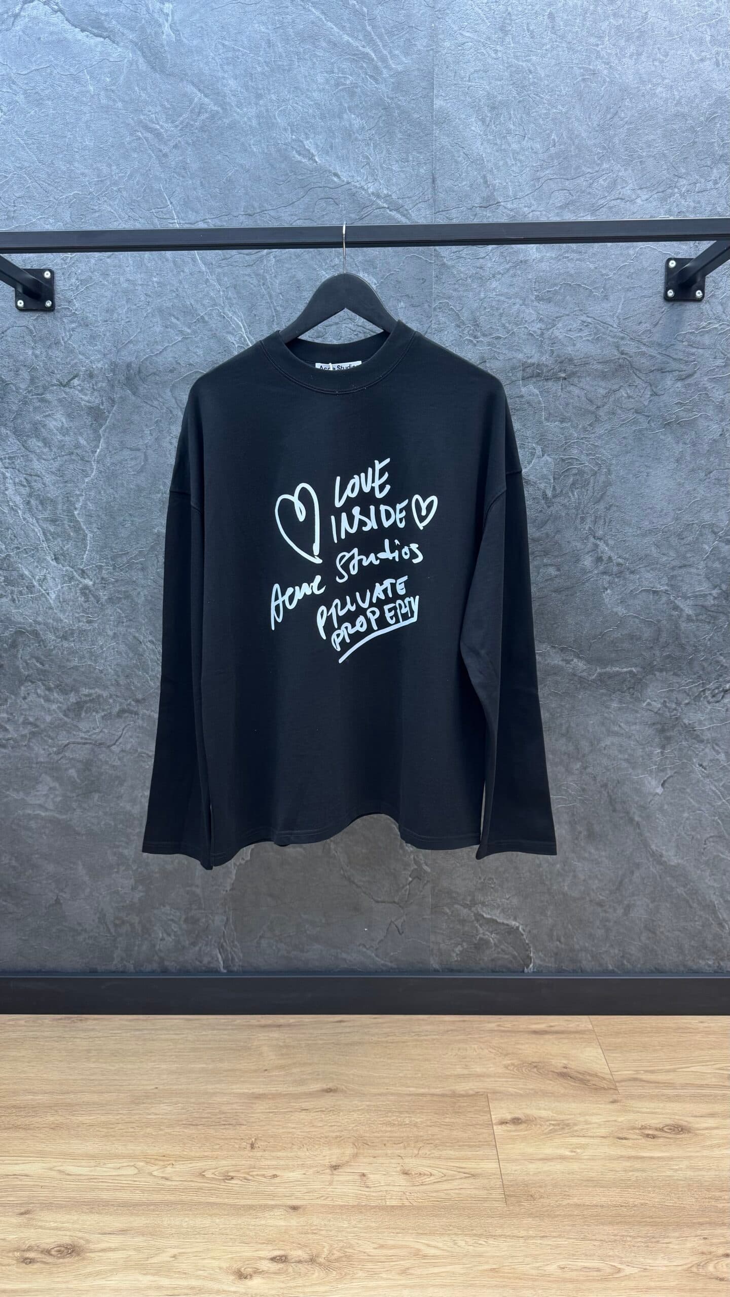 Acne Studios Love Inside LongSleeve Black