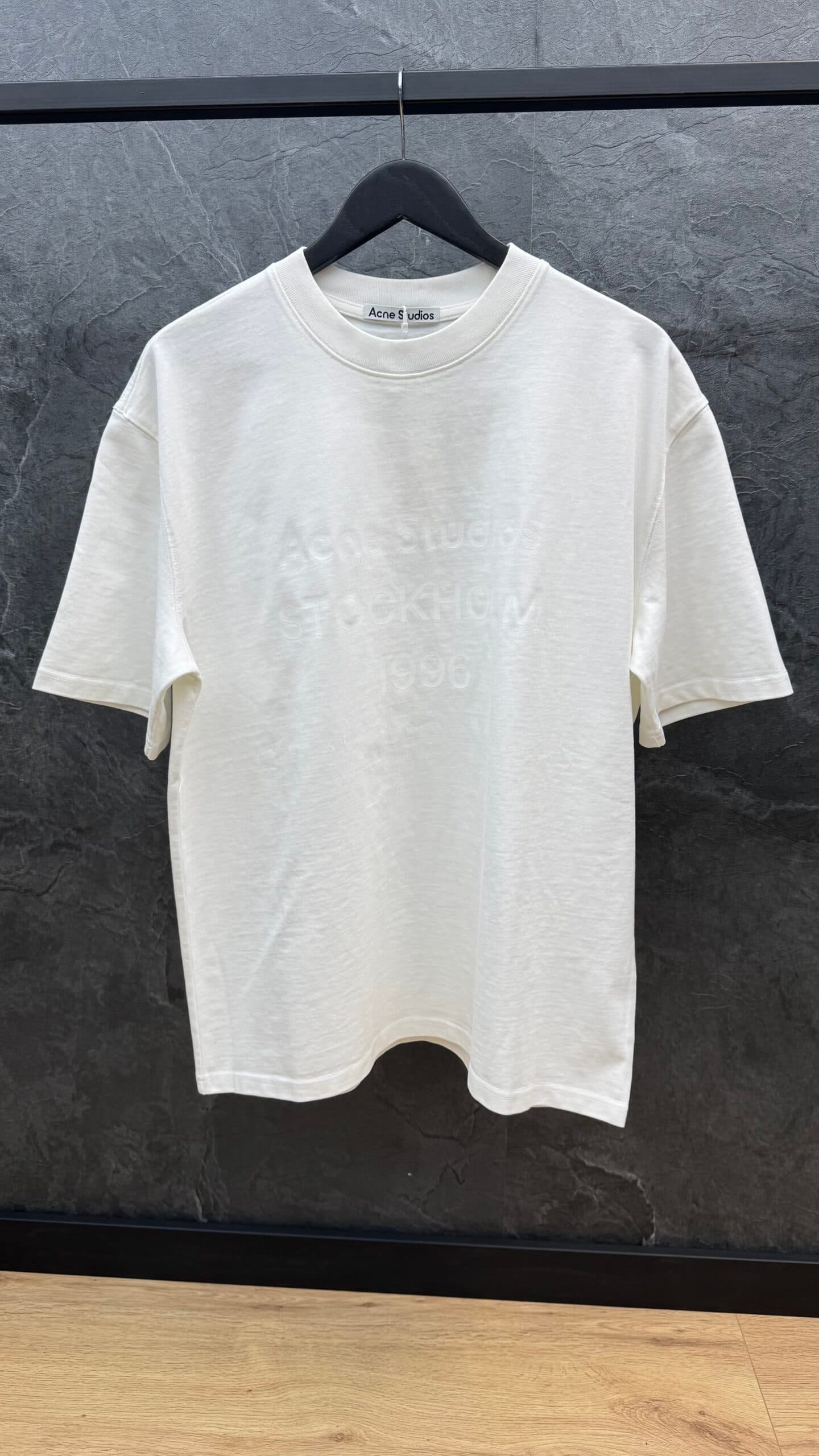 Acne Studios Flockered T Shirt White