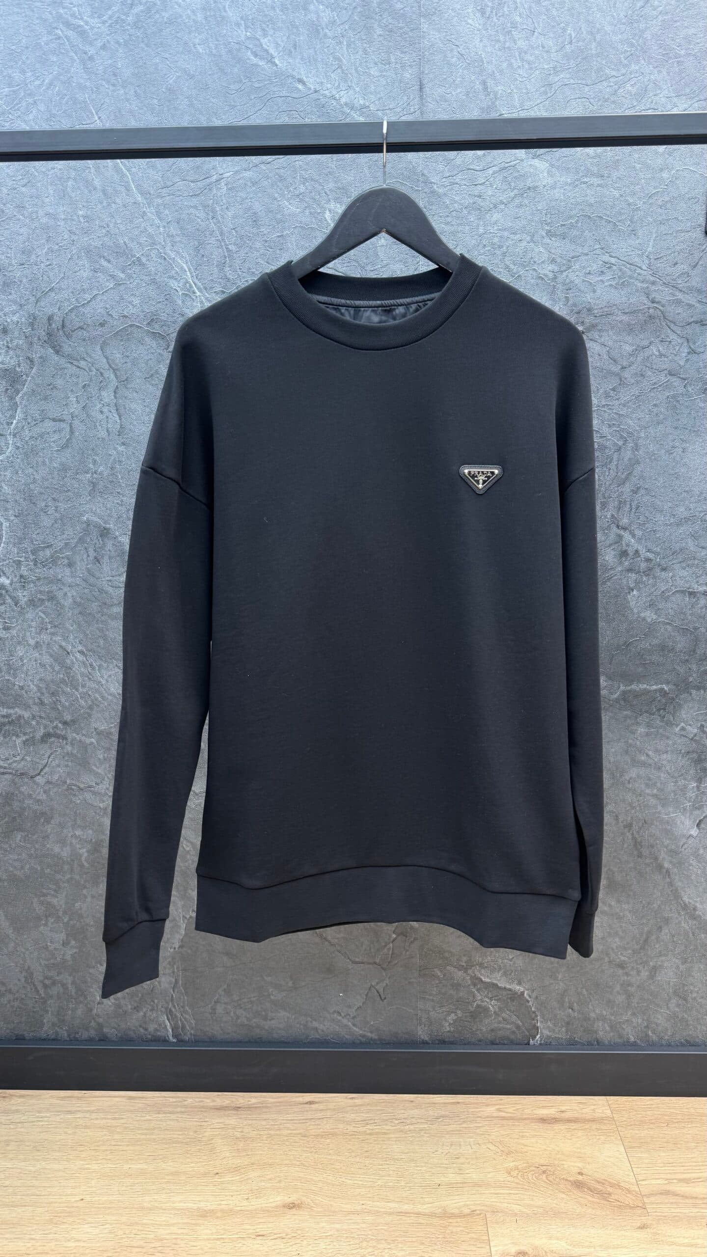 Prada Re-Nylon Parachute Sweater Black