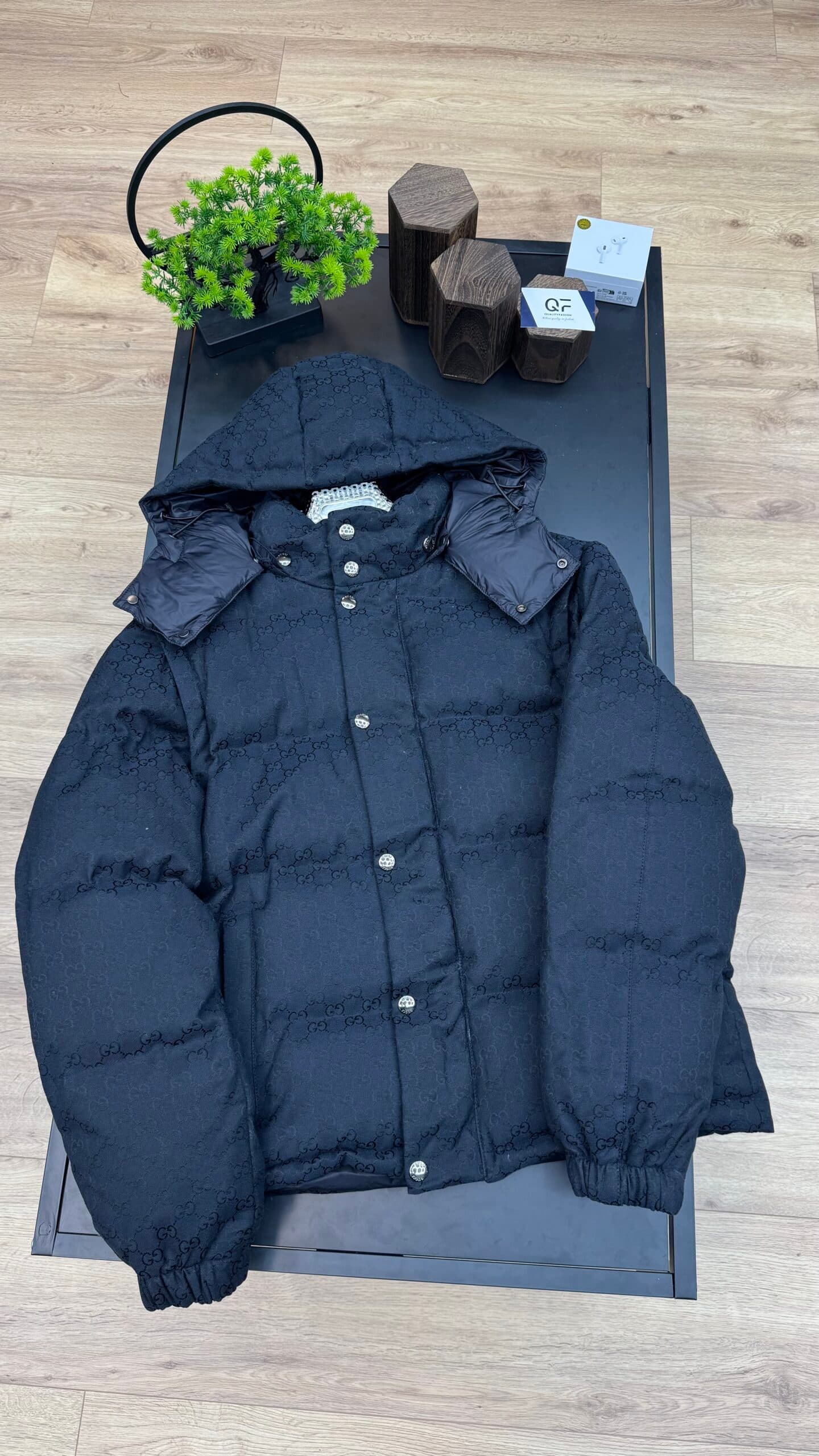 Gucci GG Jacquard Down ( 2 in 1 ) Jacket Navy Blue