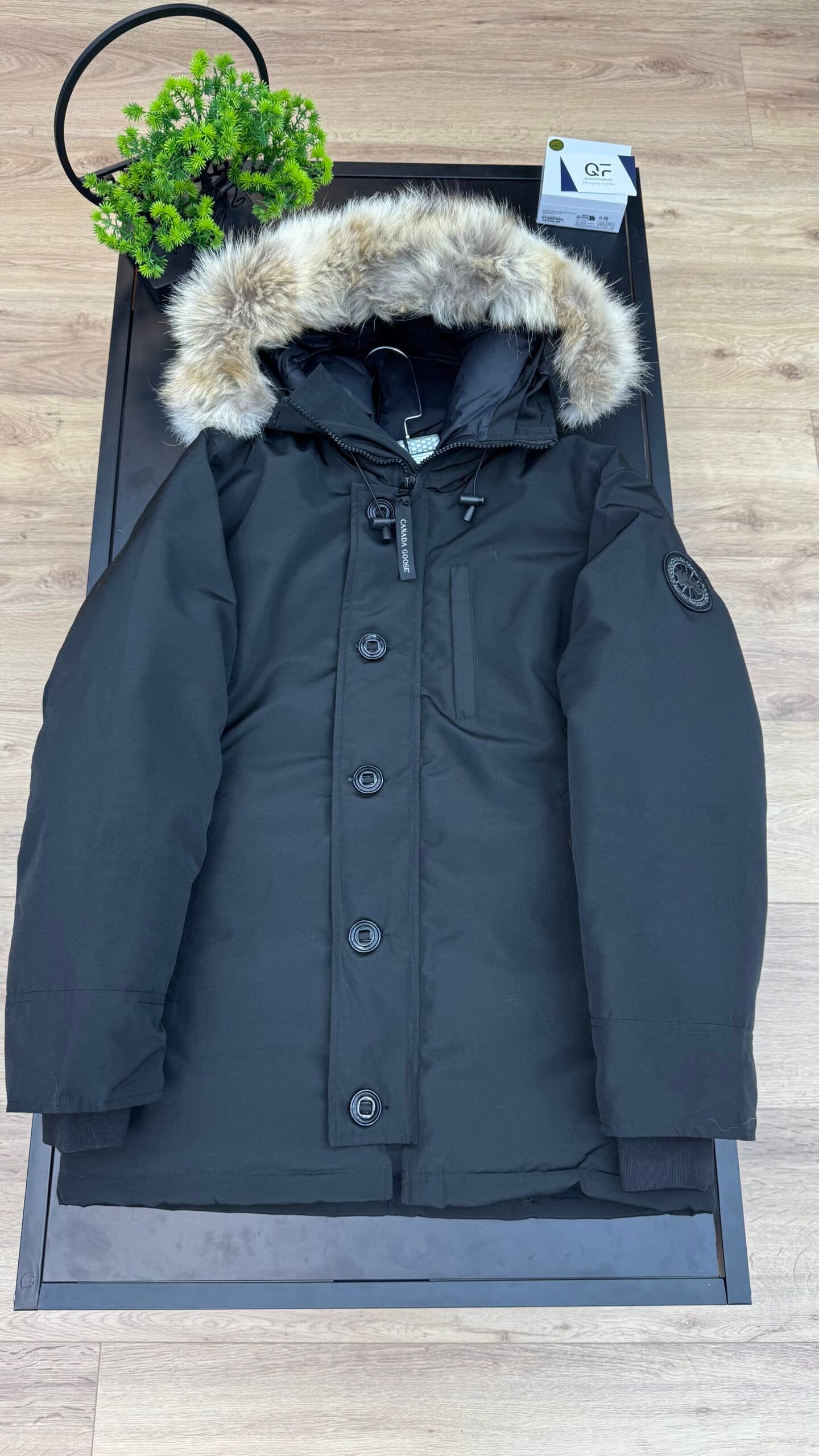 Canada Goose LangFord Parka Jacket Black Logo