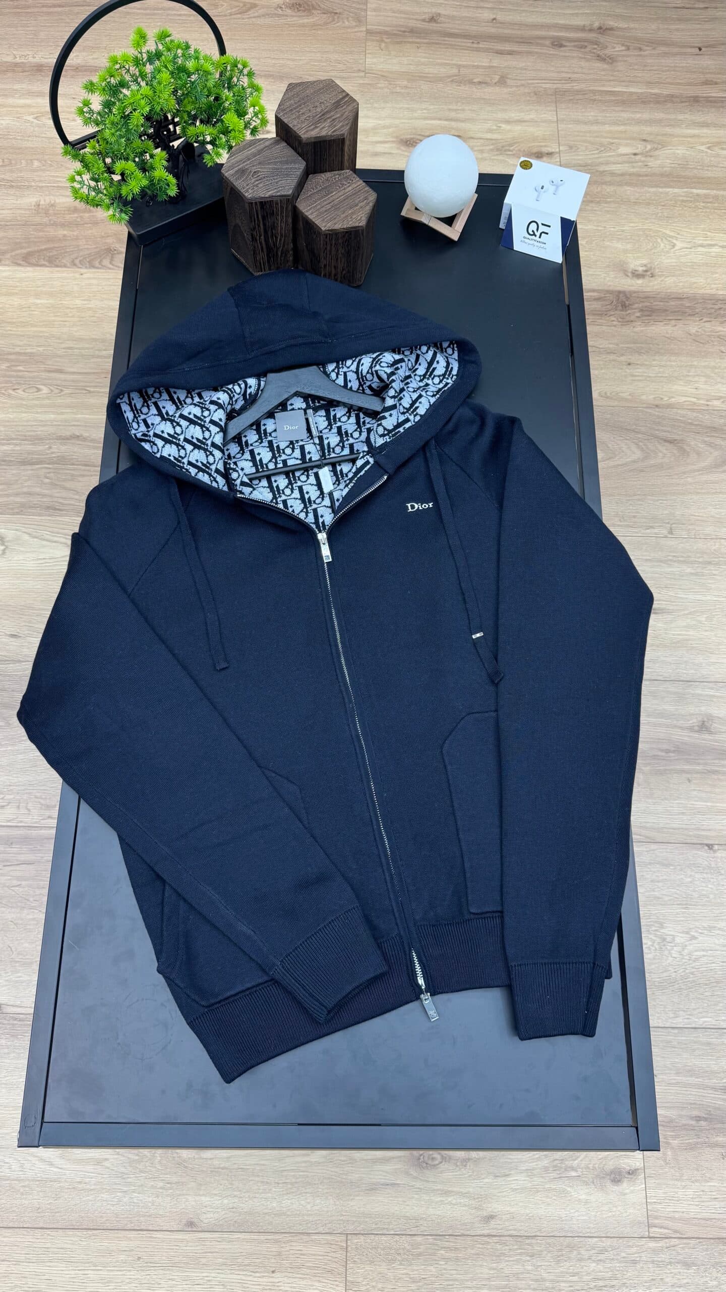 Dior Oblique Zipper Vest Navy