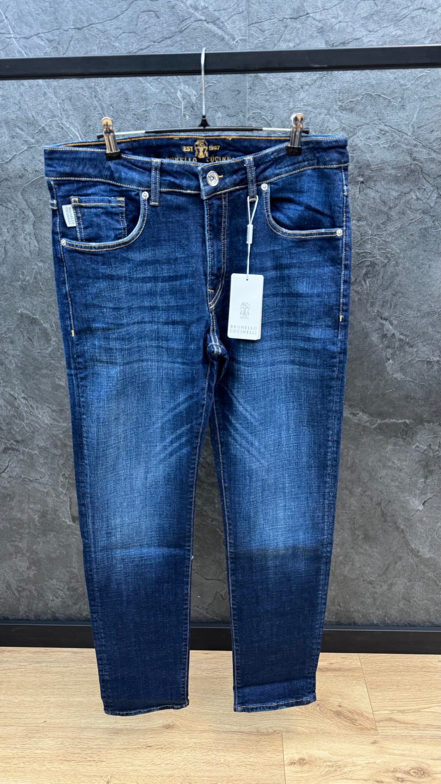 Brunello Cucinelli Slim Fit Jeans Dark Blue
