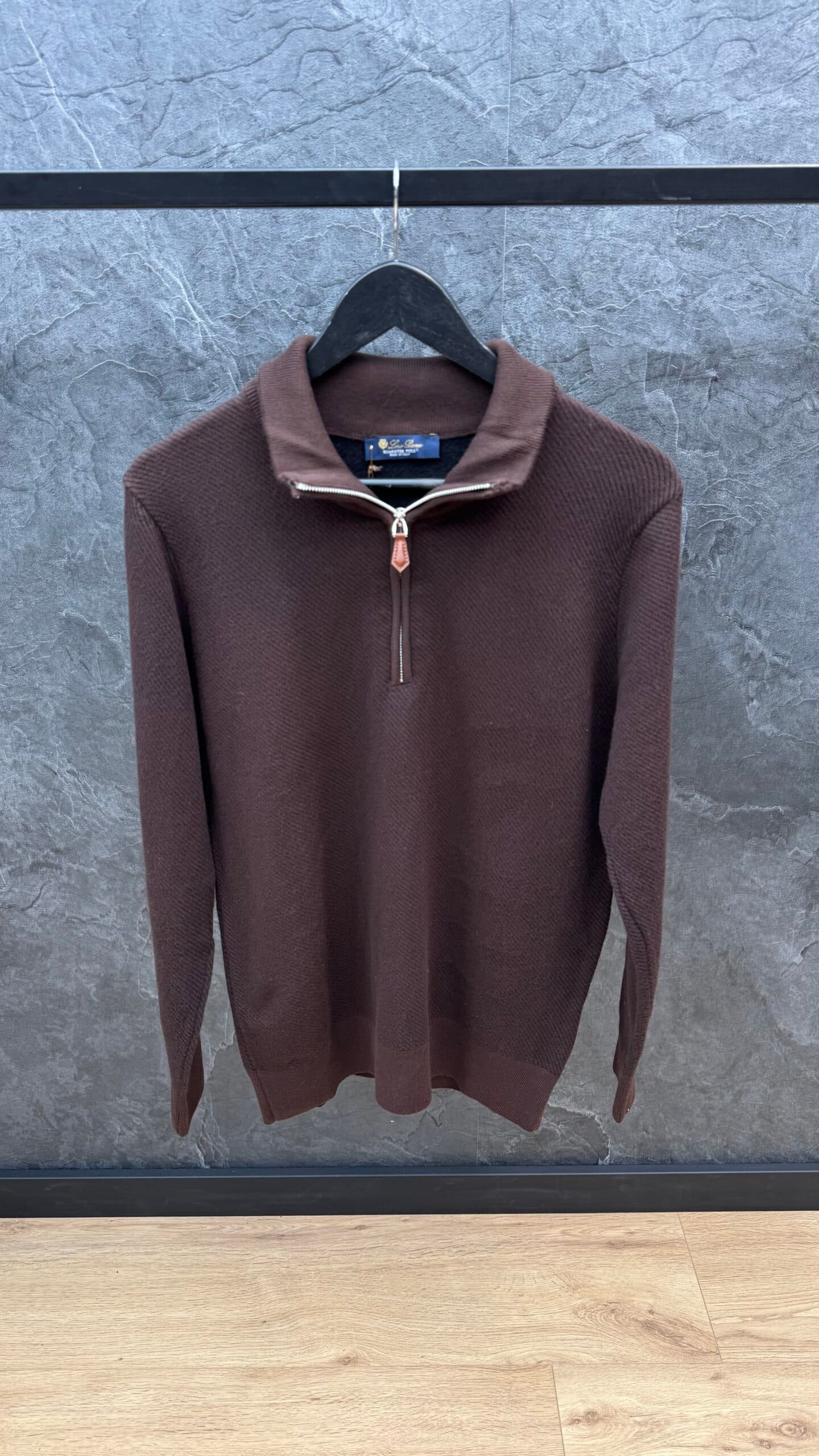 loro Piana 1/4 Zipper Sweater Brown