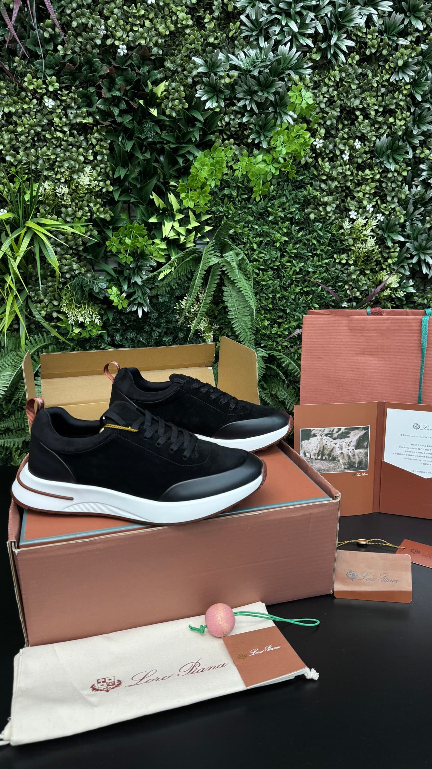 Loro Piana Week End Walk Evo Mesh Suède Split Black