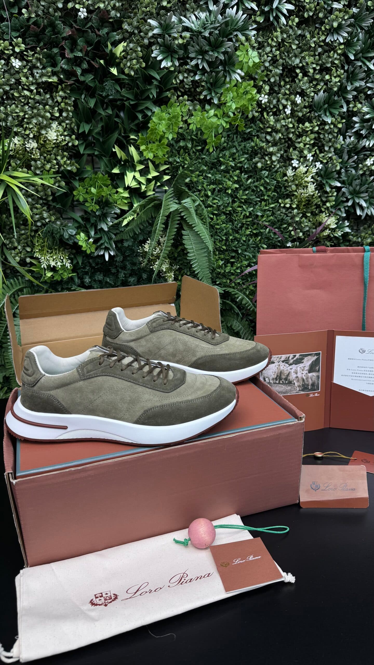 Loro Piana Week End Walk Evo Suede Calf Split Khaki