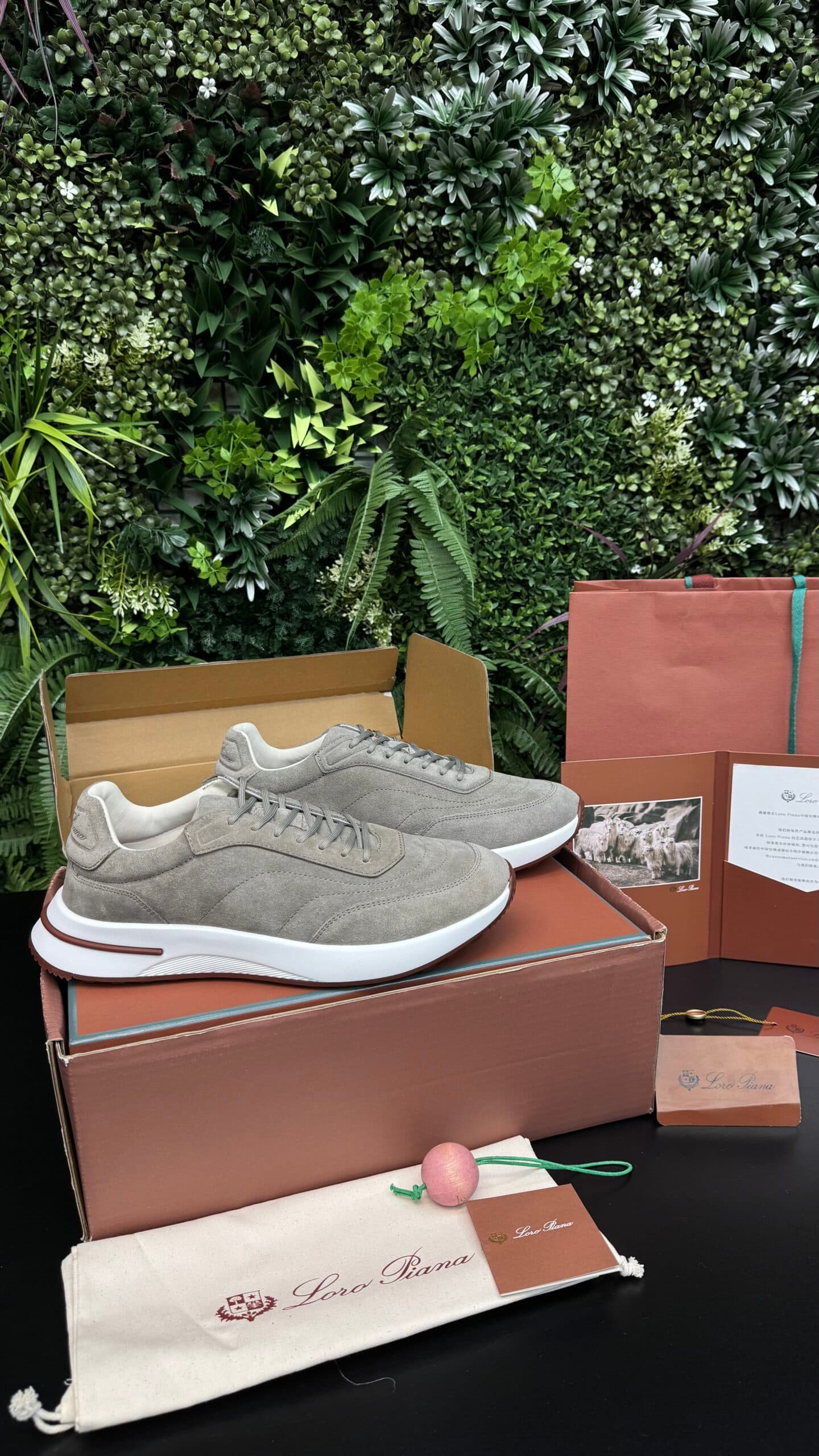 Loro Piana Week End Walk Evo Suede Calf Split Urban Taupe