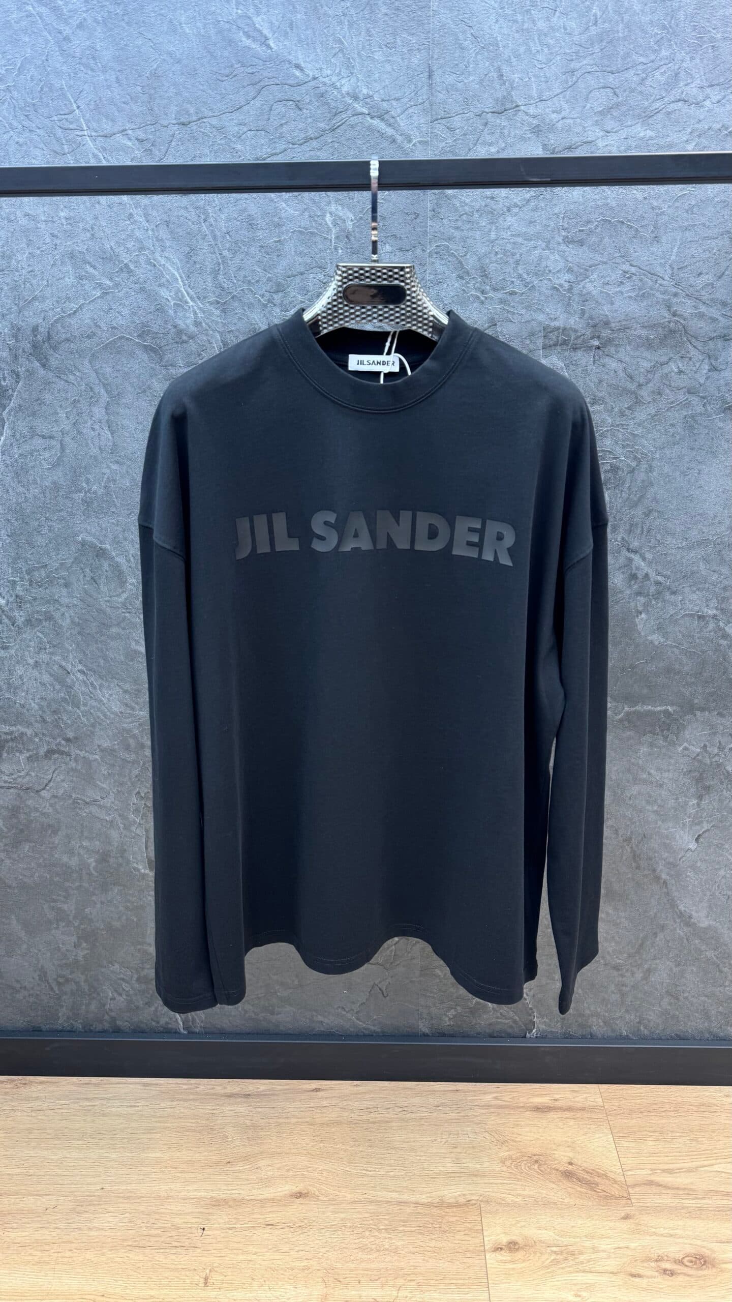 Jil Sander Front logo LongSleeve Black