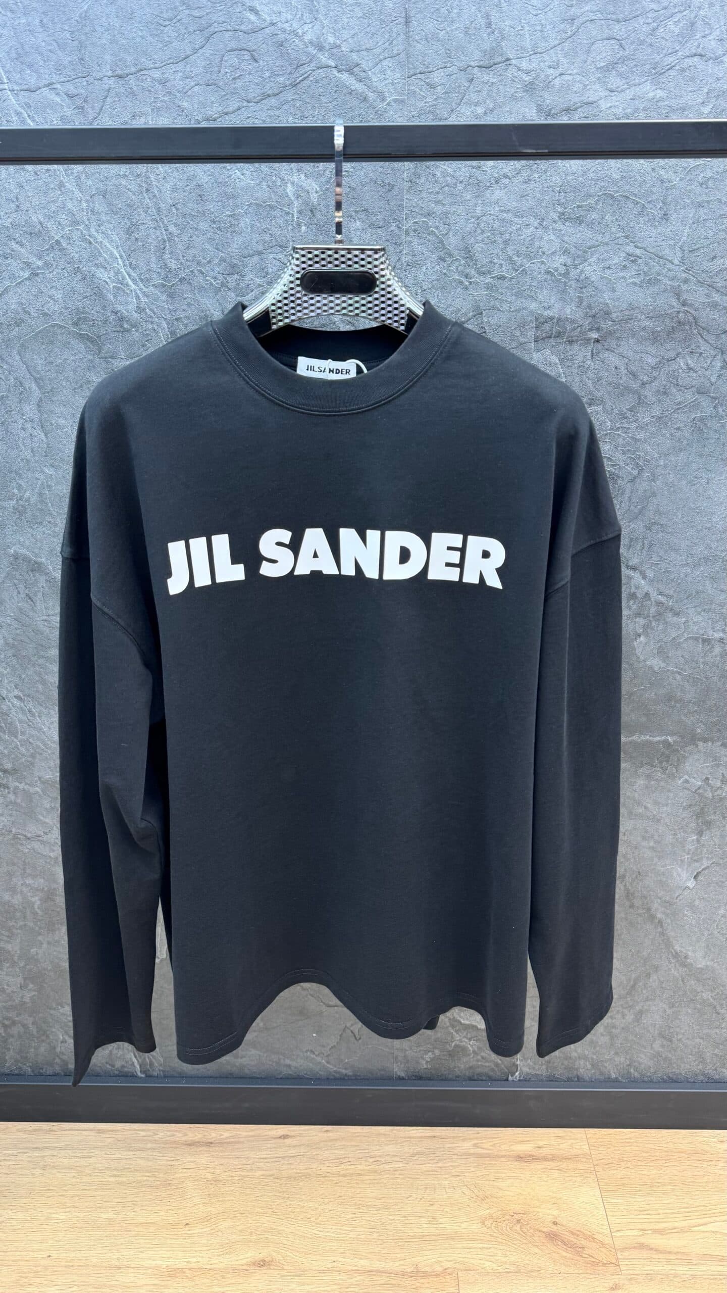 Jil Sander Front logo LongSleeve Black White